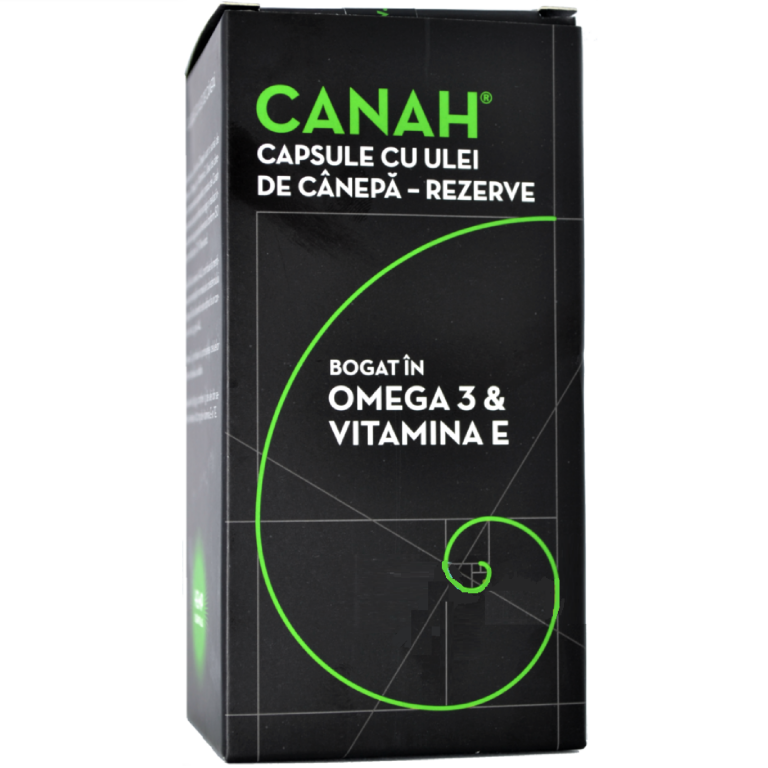 Capsule ulei canepa 1000mg rezerva eco 90cps - CANAH