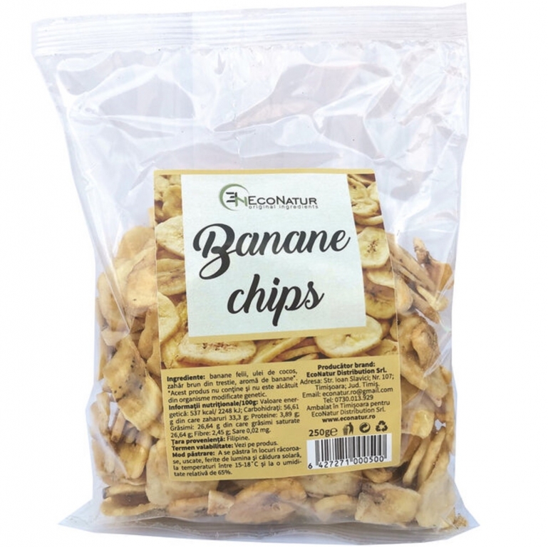 Banane chips uscate 250g - ECONATUR