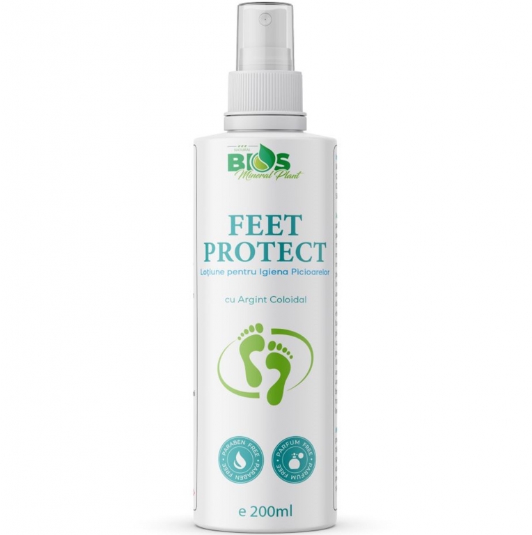 Lotiune igiena picioare argint coloidal FeetProtect 200ml - BIOS MINERAL