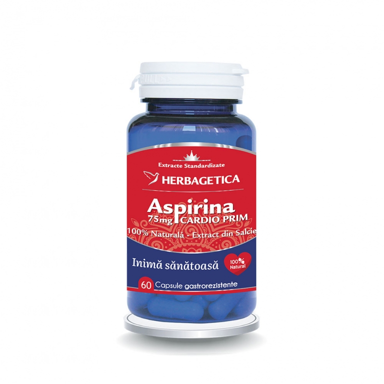 Aspirina naturala Cardio Prim 60cps - HERBAGETICA