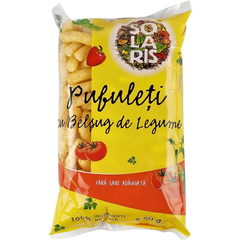 Pufuleti porumb belsug legume fara sare 50g - SOLARIS