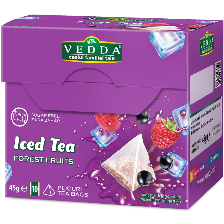 Ceai rece [Iced Tea] cu fructe padure piramide 10x4,5g - VEDDA