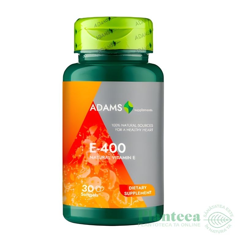 Pachet Vitamina E 400mg naturala 2x30cps - ADAMS SUPPLEMENTS