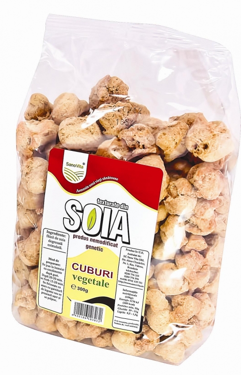 Soia texturata cuburi 300g - SANOVITA