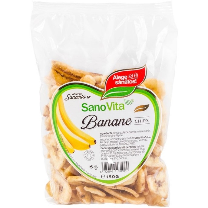 Banane uscate rondele 150g - SANOVITA