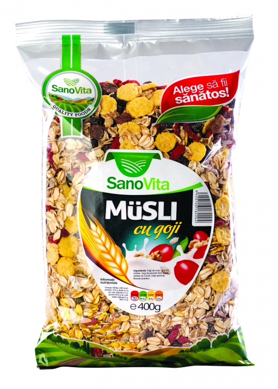 Musli goji fara zahar 400g - SANOVITA