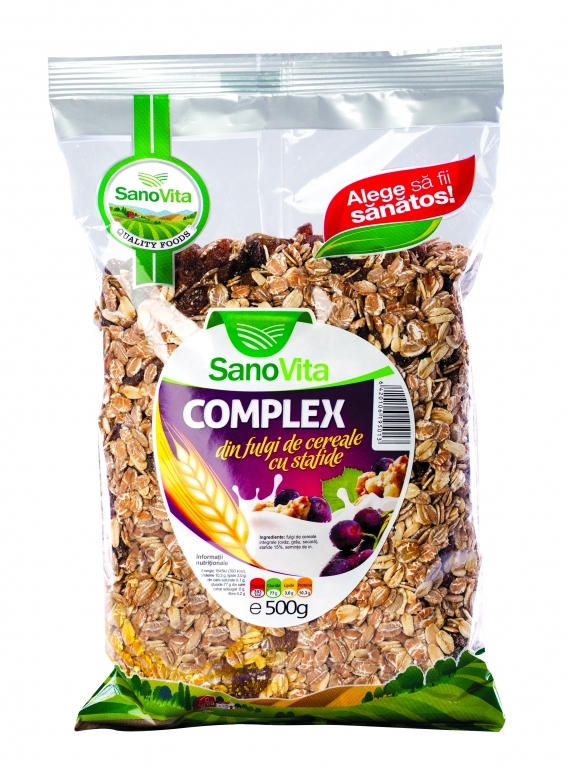 Complex fulgi cereale stafide 500g - SANOVITA