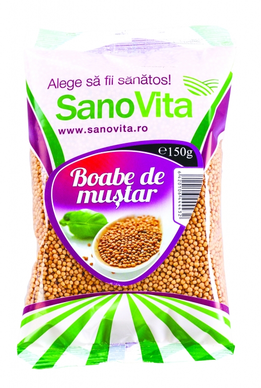 Condiment mustar boabe 150g - SANOVITA