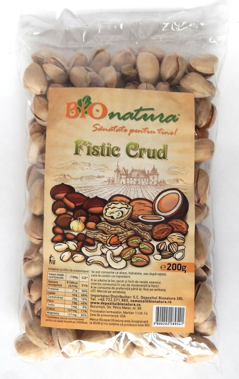 Fistic crud intreg 200g - BIONATURA