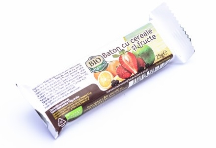 Baton cereale fructe eco 25g - BIO ALL GREEN