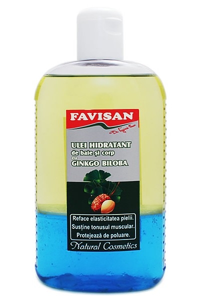 Ulei baie corp hidratant ginkgo biloba 300ml - FAVISAN