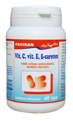 Vitamine C E B caroten 40cps - FAVISAN