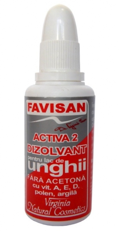 Dizolvant unghii fara acetona Activa2 30ml - FAVISAN