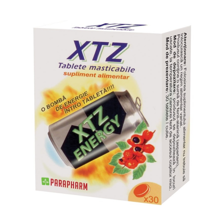 XTZ energy tablete masticabile 30cp - PARAPHARM