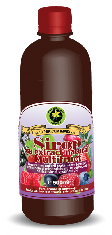 Sirop multifruct cu zahar invertit 500ml - HYPERICUM PLANT