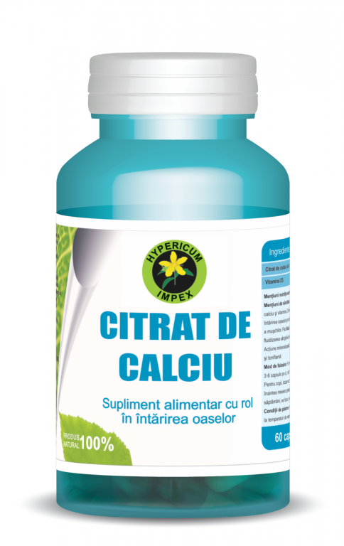 Citrat calciu biologic 60cps - HYPERICUM PLANT